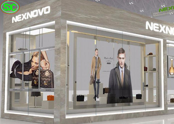 Good price TL5.21mm 65% Transparent LED Screen , commercial mall big led glass wall window online