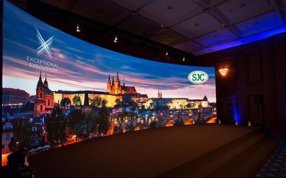 Good price P3.91 Indoor Flexible Curved Stage Video Screens Display 500x1000mm Full Color online