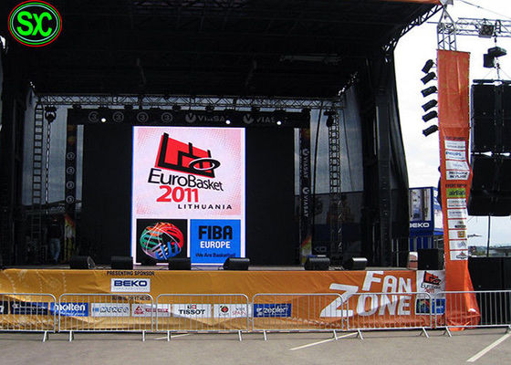 Good price IP65 Rgb Smd / Dip Video Led Column Display,10mm Led Screen For Outdoor Advertising online