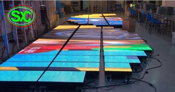 Good price Indoor P10 IR Camera Interactive Full Color Led Dance Floor Screen For Entertainment club dance floor lighting online