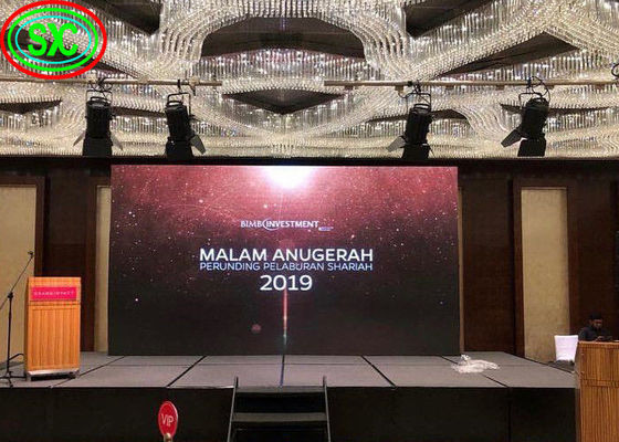 Flexible Full Color Stage Background Led Screens P3.91 Indoor Advertising Video Wall