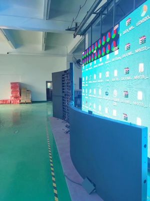 Good price Soft Module Flexible LED Screen , Curved Led Display Indoor P4 For Cylindrical Column online