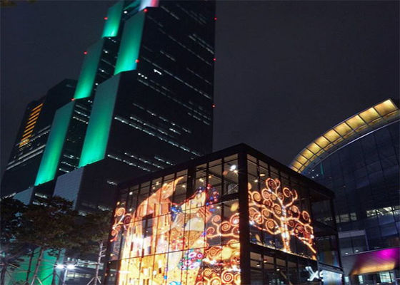 Good price 93% Transparent TL19.23 LED Video Advertising Screen , Light weight transparent led display online