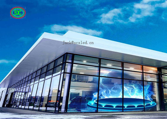 Good price 1R1G1B Magic Transparent Glass Led Window Display P3.91 with energy saving online