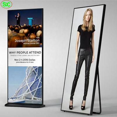 Quality P2 HD Removable LED Poster Display Foldable Digital Signage for Cinema and Supermarket factory
