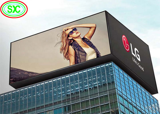 Outdoor Waterproof P10 Full Color LED Display Screen Advertising Billboard With Column