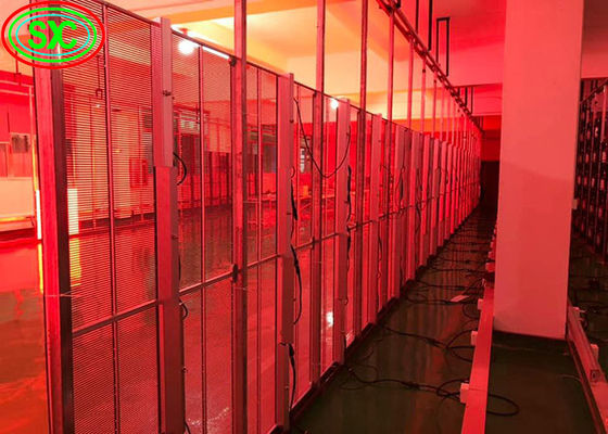 Transparent LED Screen Indoor P3.9-7.8 Full Color SMD Curved Led Video Wall Glass For Showcase