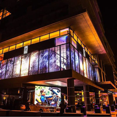 Good price P3.91-7.82 Transparent LED Glass Wall Display 5000cd/Sqm 160° Viewing Angle online