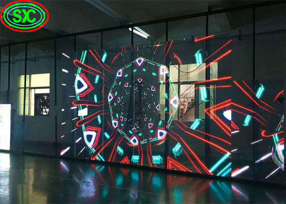 Good price Indoor Glass 1000MMx500MM P3.91 Transparent LED Wall online