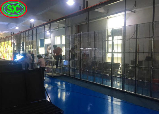 Good price Waterproof P3.91-7.82 Transparent LED Screen 500x1000mm 5000cd/M2 online