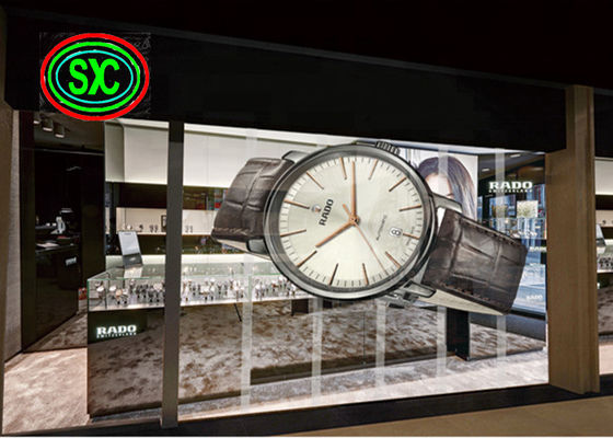 Indoor Shopping Mall Elevator Jewelry Store Advertising P3.91 Transparent LED Screen