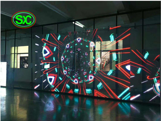 Good price High brightness 1r1g1b transparent led panel screen with 15.63mm pixel pitch online