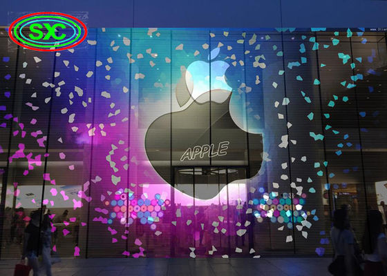 Good price 800cd/sqm P3.91 Transparent Led Curtain Screen SMD1921 online