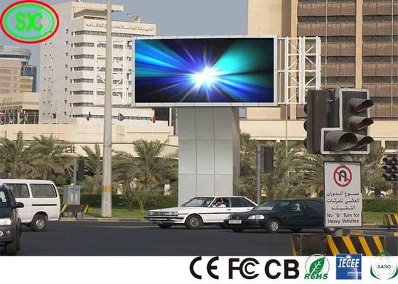 High Brightness outdoor Full color waterproof P10 outdoor RGB right triangle led display cabinet video wall with CE CB