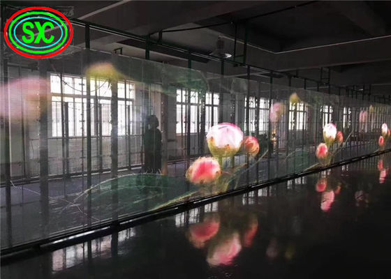 Good price Transparent Visible SMD1921 P7.82 Glass LED Screen 5000cd/sqm online