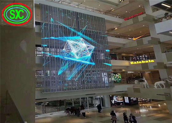 Good price 1500cd/sqm P3.91 Transparent Led Poster SMD1921 For Retail Store online