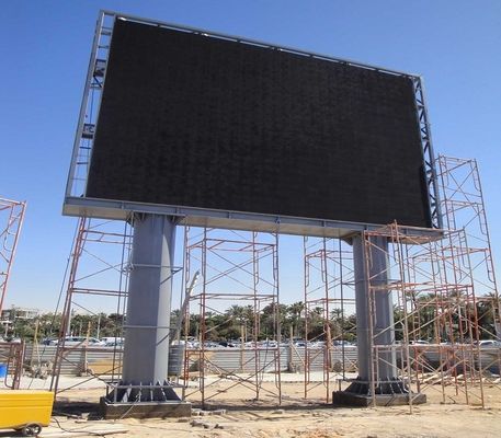 Good price Large Outdoor Full Color Waterproof P10 Advertising LED Billboards With Column online