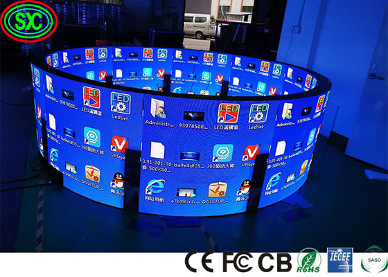Good price P2 P4 SMD2121 1000nits Curved Flexible Led Display 1R1G1B full color led display screen led wall display online