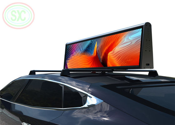 P5 Double-Sided Full Color Taxi Roof LED Sign 960x320mm IP67 Waterproof