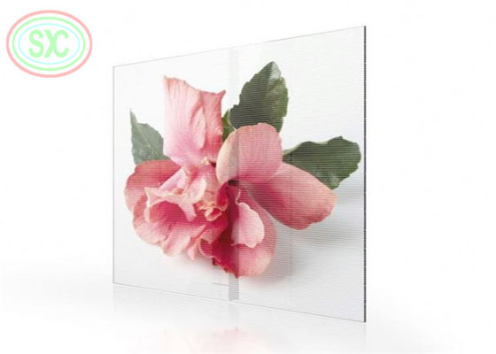 Good price Indoor Commercial Glass Mesh Transparent LED Screen P3.91-7.82 Full Color online
