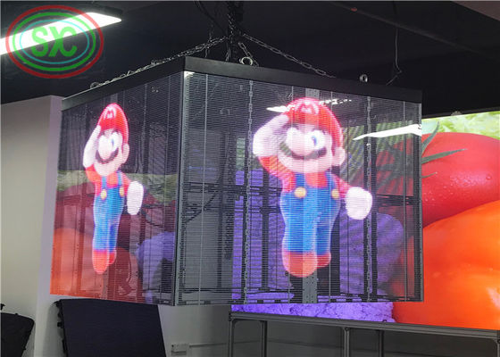 Good price Wide Viewing Angle Transparent Full Color LED Grid Screen Three Years Warranty online