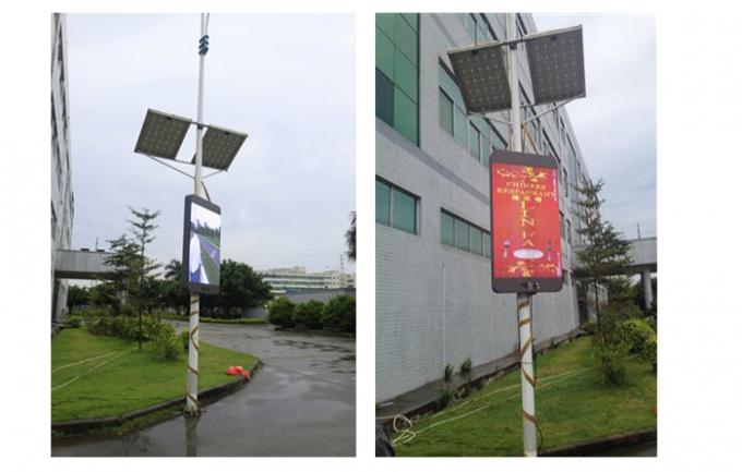 Led Screen Lamp Post Lamp-post LED sign double-sided LED billboard view distance 6 meter ...