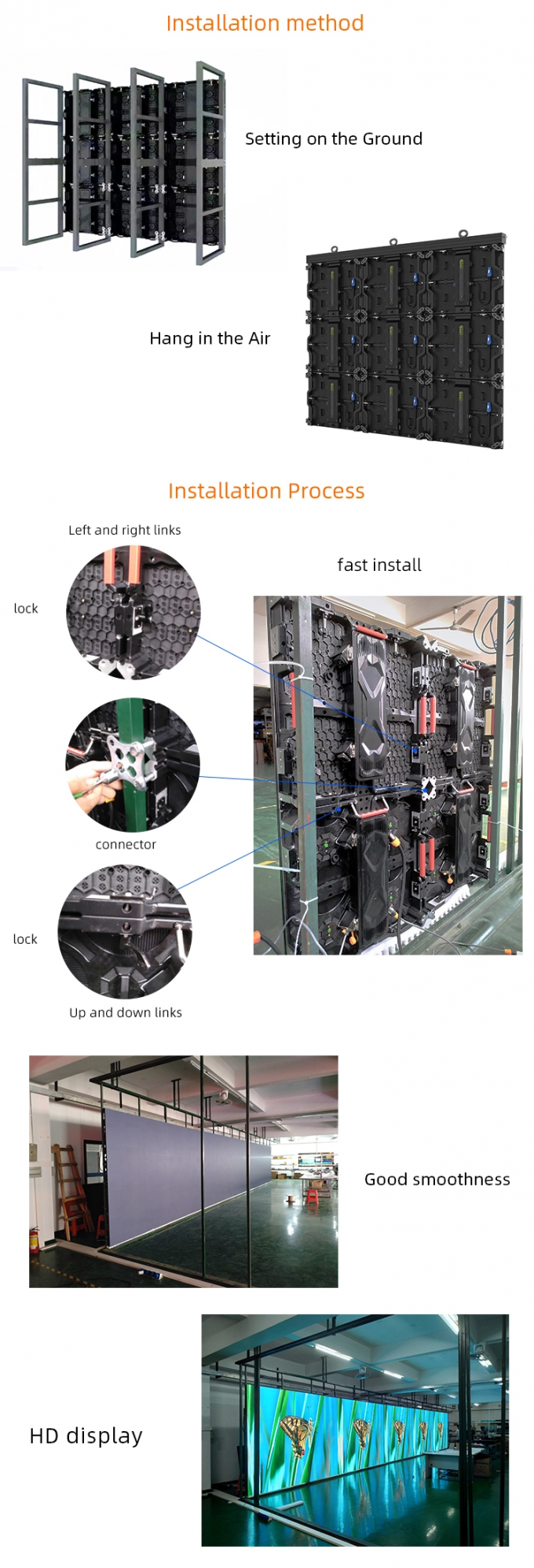 Light Weight Full Color High Resolution Led Screen 2.5mm Led Video Display