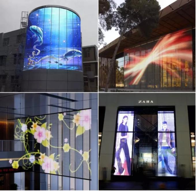 Transparent LED Screen P3.91 commercial advertising glass window display indoor transparent led display screen 1