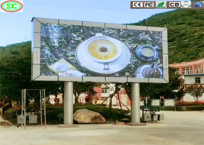 Super big LED advertising billboard p10 outdoor led display for shopping mall resolution 64*32 fixed installation 0