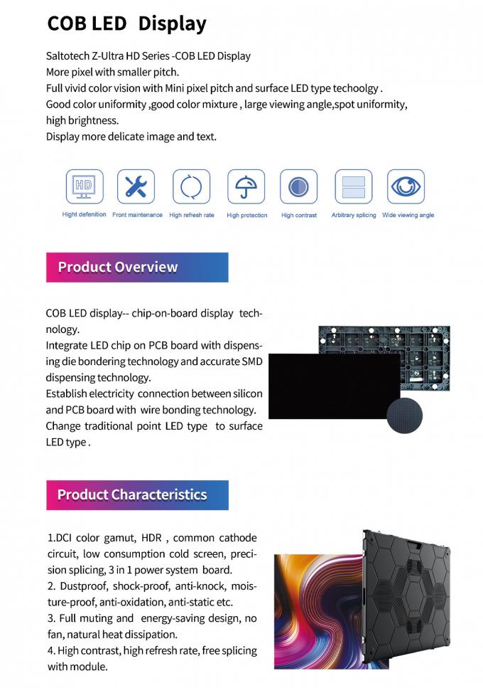 Nova Star Control System 600*337.5mm Die-cast Aluminum Small Spacing LED Screen for Advertising P0.9 P1.25 P1.56 16 9 1