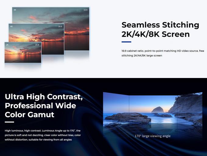 Nova Star Control System 600*337.5mm Die-cast Aluminum Small Spacing LED Screen for Advertising P0.9 P1.25 P1.56 16 9 4