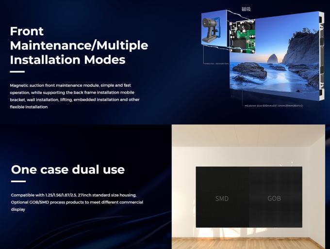 Nova Star Control System 600*337.5mm Die-cast Aluminum Small Spacing LED Screen for Advertising P0.9 P1.25 P1.56 16 9 5