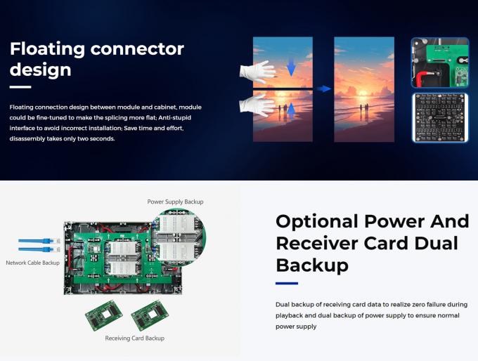 Nova Star Control System 600*337.5mm Die-cast Aluminum Small Spacing LED Screen for Advertising P0.9 P1.25 P1.56 16 9 6