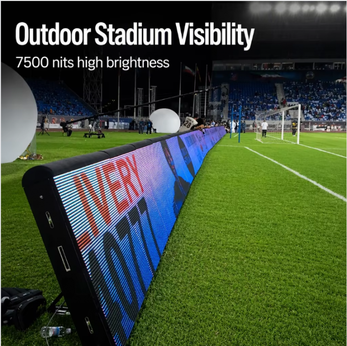 SCXK P8 SMD Stadium LED Display with cold rolled steel frame and high brightness 6500cd/m² for outdoor sports venues